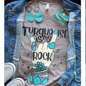 T-shirt Turquoise is My Rock 🎸